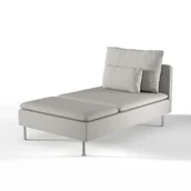 Pokrowce na meble - Dekoria pl pl Pokrowiec na szezlong Söderhamn jasny popiel 93 x 151 x 83 cm Etna 1009-705-90 - miniaturka - grafika 1