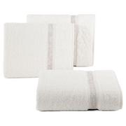 Ręczniki - Eurofirany Ręcznik Altea 100x150 frotte kremowy bordiura z melanżowym pasem 500 g/m MKO-400886 - miniaturka - grafika 1
