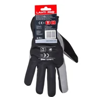 Rękawice robocze - Rękawice ochronne ze skóry syntetycznej LAHTI PRO szare 11 - miniaturka - grafika 1