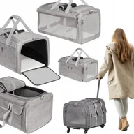 Torebki damskie - Transporter Na Kółkach Dla Psa Kota Torba Plecak Do 13KG Furrever Friends - miniaturka - grafika 1