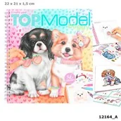 Szkolne artykuły papiernicze - Szkicownik Doggy TopModel z naklejkami 12164A - miniaturka - grafika 1