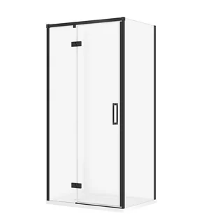 Kabina Prysznicowa Cersanit Larga 80X100X195 prostokątna lewa transparentny brodzik Tako 4 cm Biały S601-339 - Kabiny prysznicowe - miniaturka - grafika 1