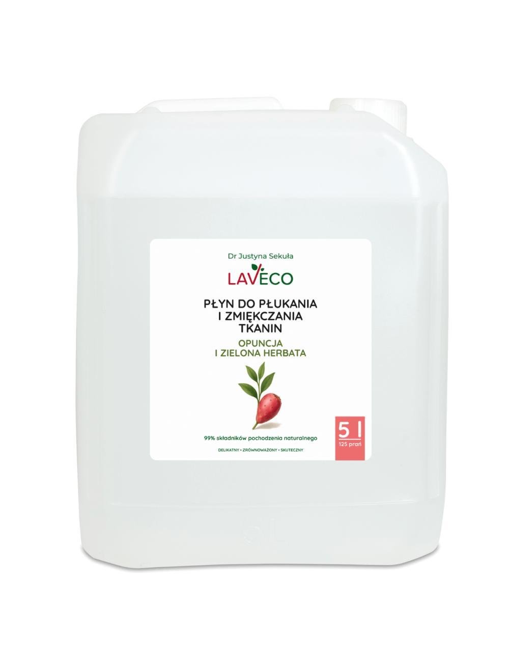 Płyn do płukania i zmiękczania tkanin - opuncja i zielona herbata - 5 l