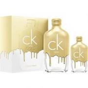 Zestawy kosmetyków damskich - Calvin Klein Ck One Gold zestaw Edt 200ml + 50ml - miniaturka - grafika 1