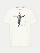 Koszulki męskie - Blend T-Shirt 20717591 Écru Regular Fit - miniaturka - grafika 1