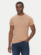 Koszulki męskie - Lacoste T-Shirt TH6709 Beżowy Regular Fit - miniaturka - grafika 1