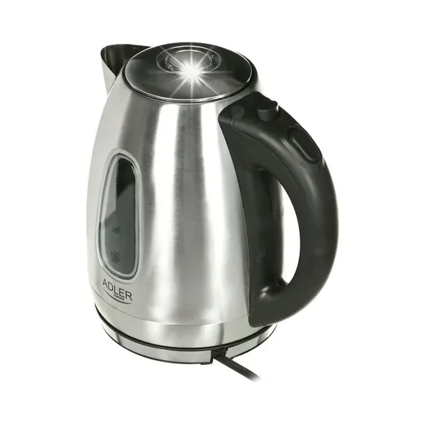 Czajnik Elektryczny Metalowy Duży 1,7L 2200W Podświetlenie LED Inox Adler