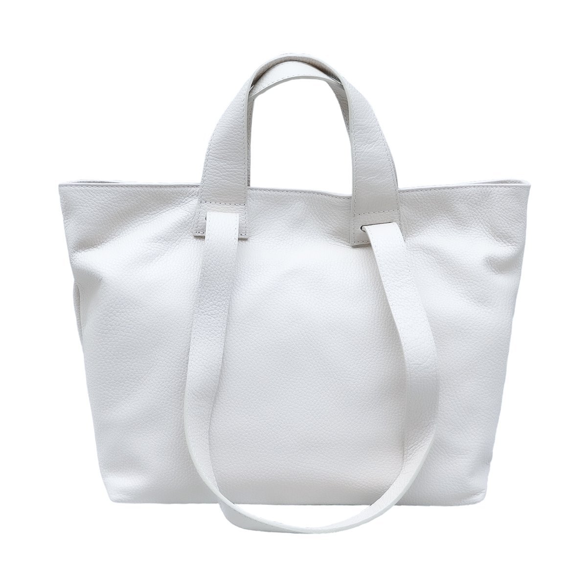 Torebka Damska Shopper, skóra naturalna Veronica Biały