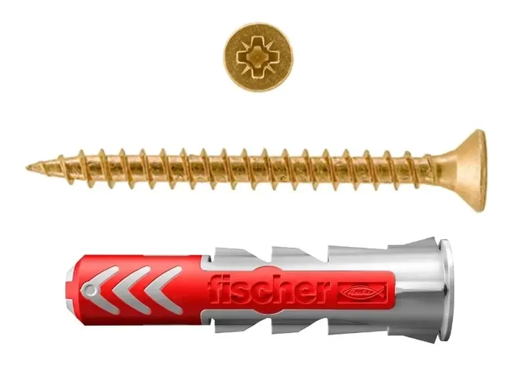Fischer DUOPOWER 6x30mm kołki + wkręty 100szt