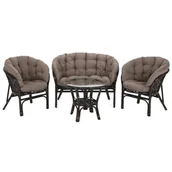 Meble ogrodowe - HOME & GARDEN Meble ogrodowe rattanowe Bahama Brown / Cappuccino 3+1 209596 - miniaturka - grafika 1