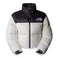 Kurtki i kamizelki sportowe damskie - Kurtka The North Face Nuptse Short Jacket 0A5GGEROU1 - biało-czarna - miniaturka - grafika 1