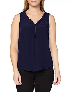 Koszulki i topy damskie - Naf Naf Damski tank top Betina Sm, Bleu (Bleu Marine), M - grafika 1