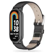 Akcesoria do smartwatchy - Pasek Leatherfit do Xiaomi Smart Band 8 / 8 NFC Black - miniaturka - grafika 1