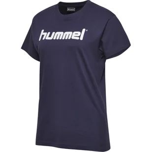 Koszulka sportowa damska T-shirt Hummel GO Cotton Logo r. M - Koszulki i topy damskie - miniaturka - grafika 1