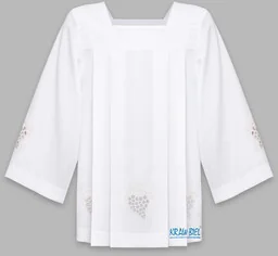 Komża kapłańska haftowana - wzór: Winogrona - Szaty liturgiczne - miniaturka - grafika 1