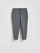 Spodnie sportowe męskie - Reserved - Spodnie dresowe slim fit - szary - miniaturka - grafika 1