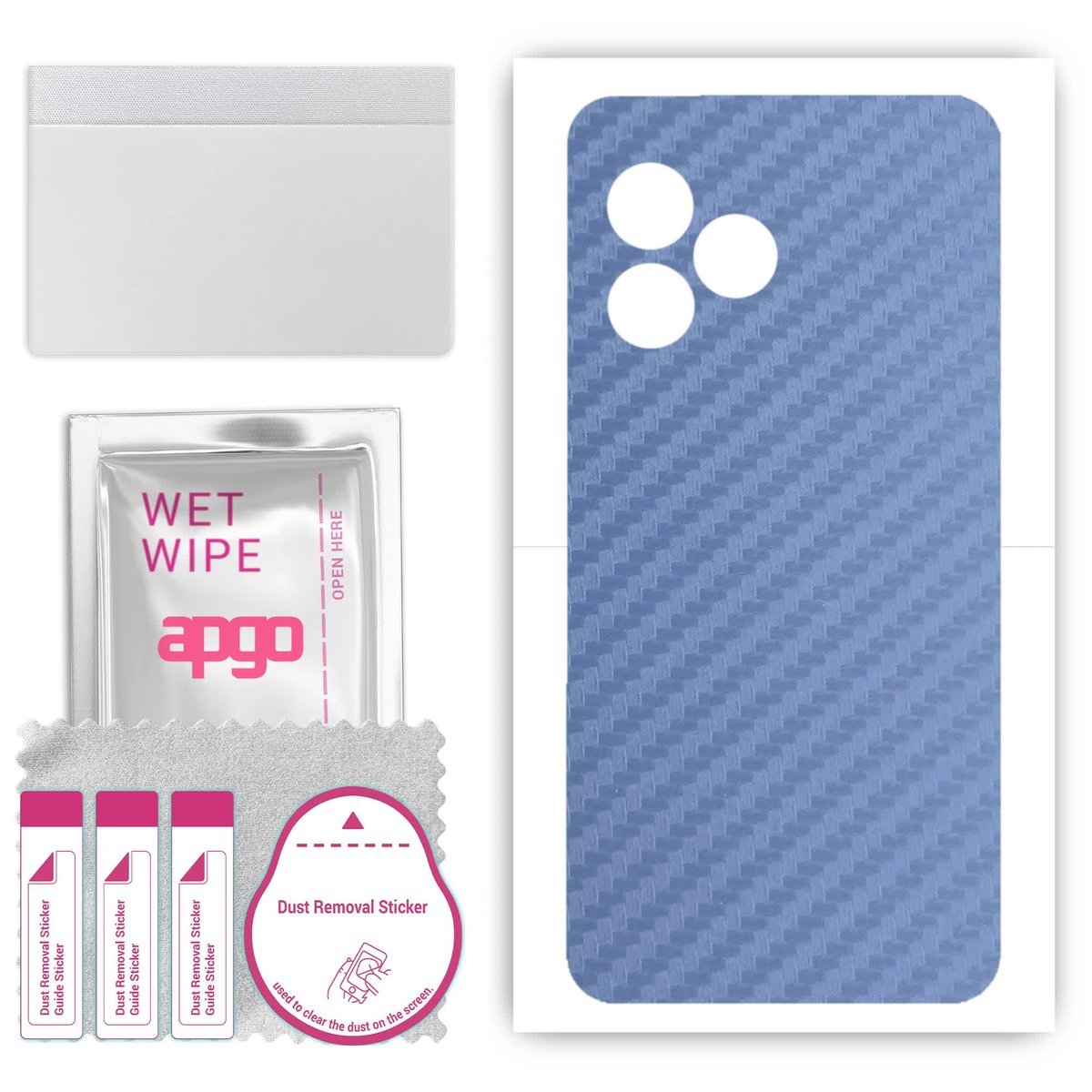 Folia naklejka skórka strukturalna na TYŁ do Realme GT 6 - Carbon Granatowy - apgo SKINS