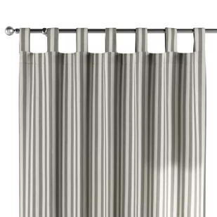 Dekoria Zasłona na szelkach 1 szt. szaro białe pasy 1,5cm) 1szt 130 × 260 cm Quadro 310-136-12 - Zasłony - miniaturka - grafika 1