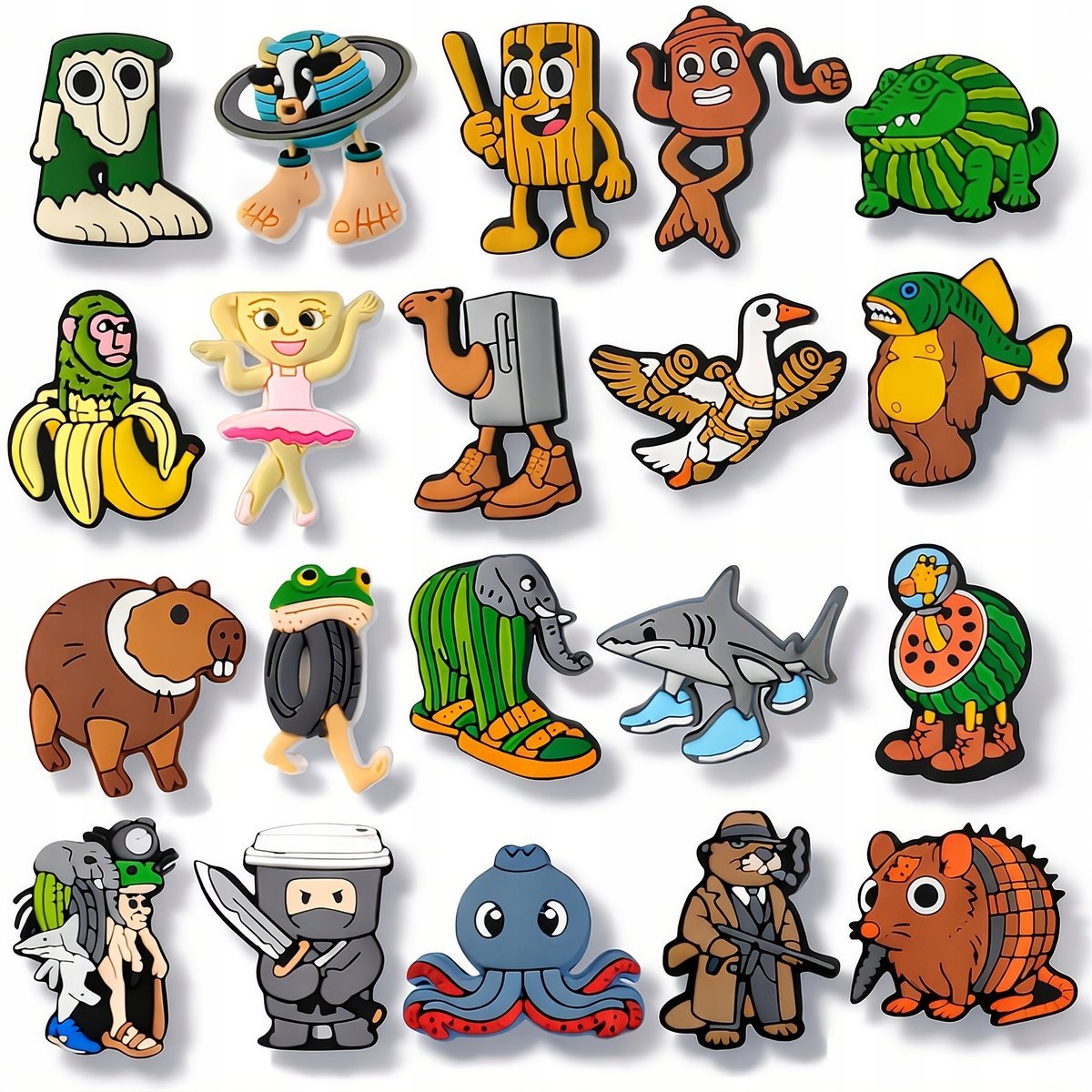 Zapinka Charms Do Butów Brainrot Ozdoba Breinroty 20 Sztuk Piny Roblox