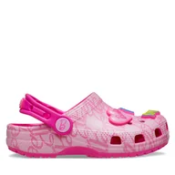 Buty dla dziewczynek - Klapki Crocs Mattel Pink Barbie Cls Clg T 211407 Różowy - miniaturka - grafika 1