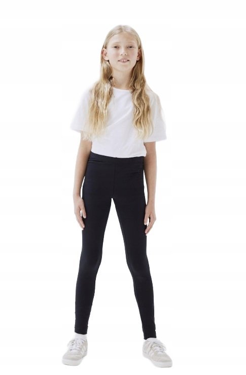 NAME IT LEGGINSY DZIECIĘCE CZARNE DŁUGIE KLASYCZNE 116cm 16BA