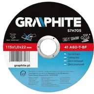Materiały ścierne - Graphite Tarcza tnąca do metalu 115x1x22mm 57H705 - miniaturka - grafika 1