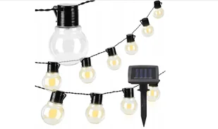 Girlanda solarna ogrodowa kulki 10 led - Lampy ogrodowe - miniaturka - grafika 1