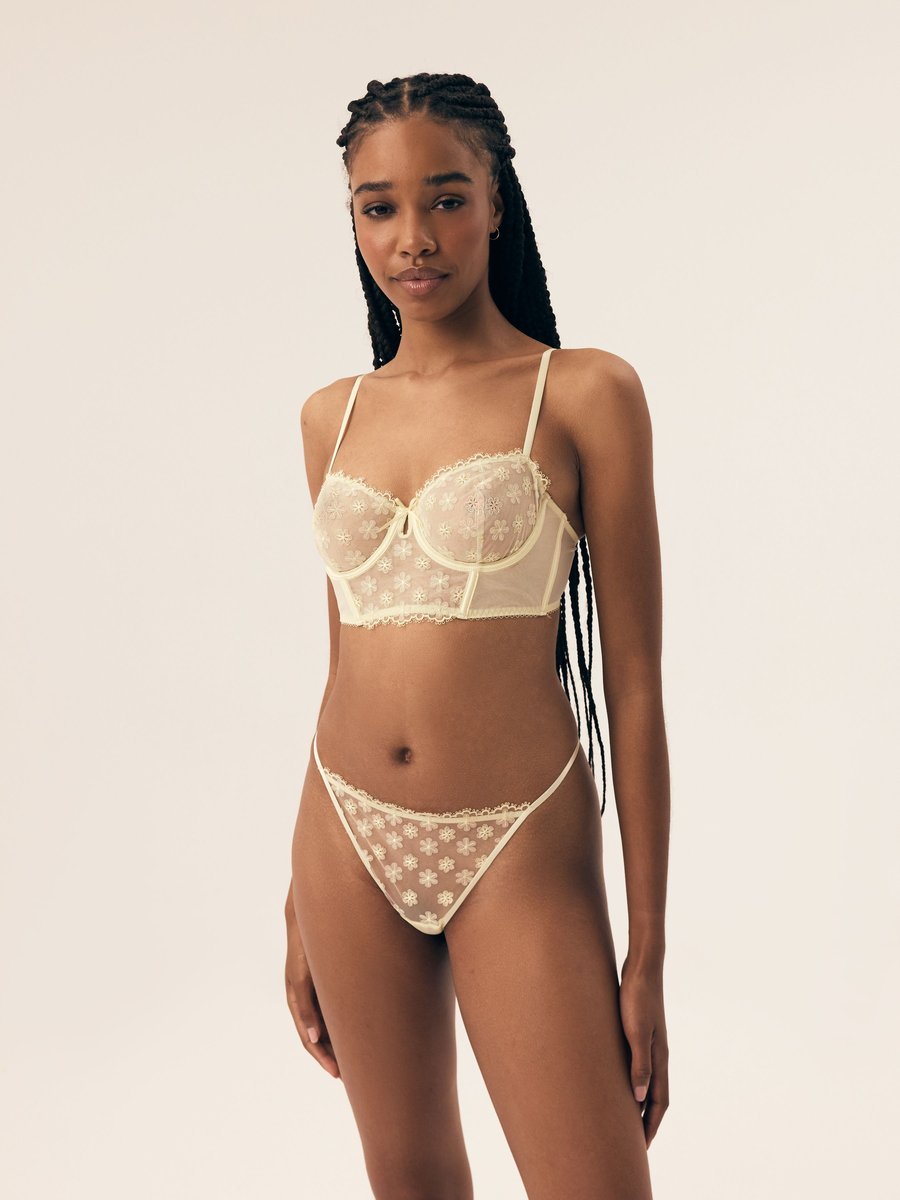 Biustonosz miękki Bloomy Esotiq jasno-żółty 70B