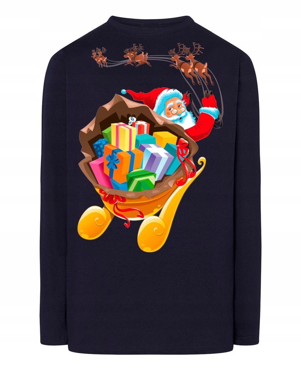 Longsleeve nadruk Mikołaj Prezenty R.3XL