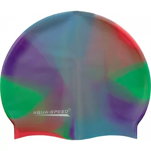 Aqua Speed Markartur Wielokorowy Bunt czepek silikonowy błękitno-fioletowo-różowo-stalowy - Pływanie - miniaturka - grafika 1