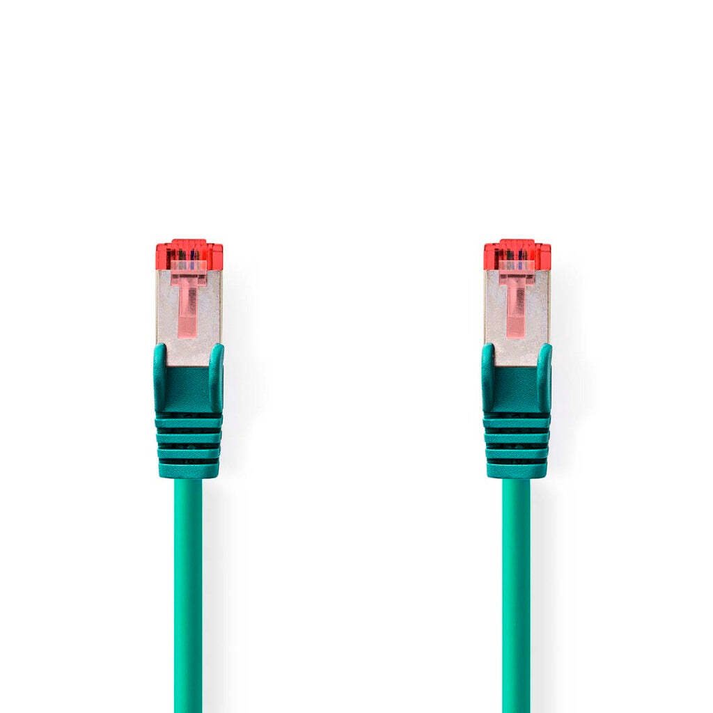 Kabel sieciowy CAT6 RJ45 męski RJ45 męski S/FTP 2,00 m Okrągły LSZH Zielony Etykieta