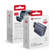 Akcesoria do smartwatchy - Forcell F-Energy Ładowarka Sieciowa GaN - 65W z portami: 2x USB C i USB A z ładowaniem PD i QC 4.0 - miniaturka - grafika 1