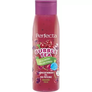 PERFECTA Bubble Tea Skoncentrowany Żel pod prysznic Wild Cherry & Green Tea 400ml - Kosmetyki do kąpieli - miniaturka - grafika 2