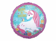Urodziny dziecka - Balon foliowy Magiczny Jednorożec - 43 cm - 1 szt. - miniaturka - grafika 1