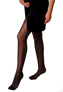 MAMSY Rajstopy ciążowe 20den w kropki, wyprodukowane we Włoszech, czarne, S, Czarny, S - Rajstopy - miniaturka - grafika 1