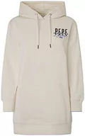 Sukienki - Pepe Jeans Sukienka damska Mia, Biały (mysz), L - miniaturka - grafika 1