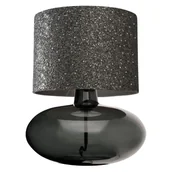 Lampy stojące - Lampka nocna dekoracyjna Sawa 41132108 Kaspa abażur czarna grafitowa - miniaturka - grafika 1