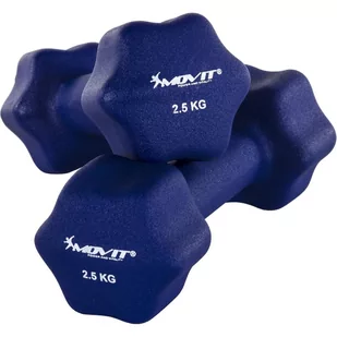 Movit Zestaw 2 x Hantle neoprenowe 2,5 kg - Hantle i ciężarki - miniaturka - grafika 1
