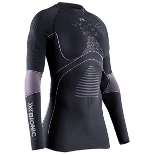 Damska koszulka X-Bionic Energy Accumulator 4.0 Shirt Lg Sl Rozmiar: L / Kolor: czarny/różówy - Koszulki sportowe damskie - miniaturka - grafika 1