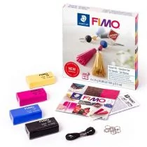 STAEDTLER Fimo Leather Breloczek 4x25g + akcesoria - Staedtler - Masy plastyczne - miniaturka - grafika 1