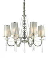 Lampy sufitowe - Lumina Deco Deco KLASYCZNY ŻYRANDOL KRYSZTAŁOWY CHROMOWANY FABIONE W6 - miniaturka - grafika 1