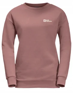 Jack Wolfskin Essential Crewneck W 1710132-3068 Różowe L - Bluzy damskie - miniaturka - grafika 1