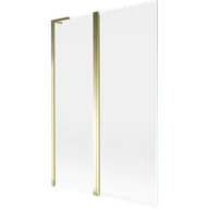 Parawany nawannowe - Mexen Mist L parawan nawannowy 2-skrzydłowy 120 x 150 cm, transparent, złoty - 8A9L-120-011-50-00 - miniaturka - grafika 1