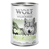 Mokra karma dla psów - Wolf of Wilderness Adult “Expedition”, 6 x 400 g - Steep Journey - Drób z jagnięciną - miniaturka - grafika 1