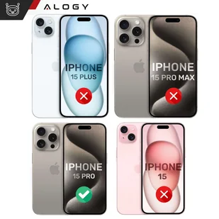 Etui do iPhone 15 Pro obudowa Case silikonowe przezroczyste ochrona aparatu osłona obiektywów Alogy Slim - Etui i futerały do telefonów - miniaturka - grafika 7