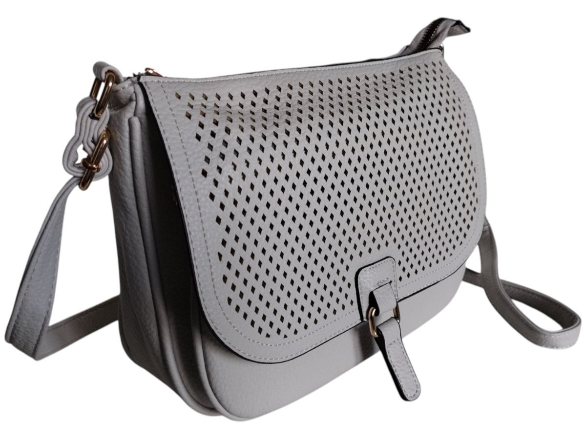 Szara Torebka Damska Z Kieszenią Na Telefon, Mała Listonoszka Na Ramię