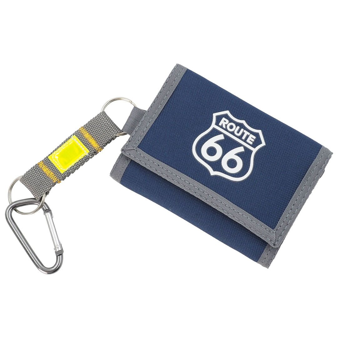 Portfel Młodzieżowy Średni Na Rzep Route 66 Granatowy Ze Smyczą