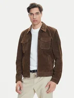 Kurtki męskie - Serge Pariente Kurtka skórzana Cred Brązowy Regular Fit - miniaturka - grafika 1