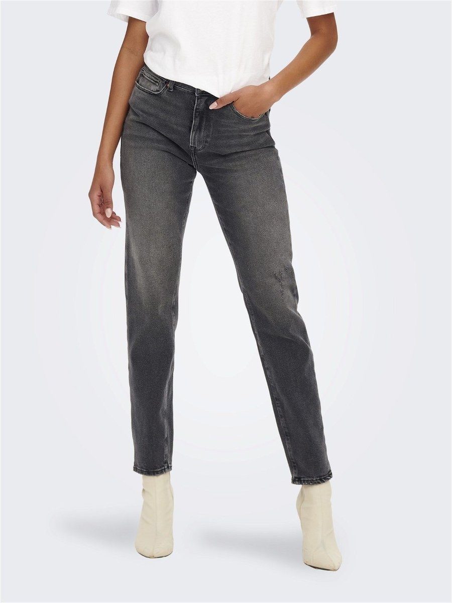 jeansy damskie only 15259634 emily denim szary