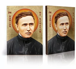 Ikona religijna Święty Damian de Veuster - Ikony i obrazy sakralne - miniaturka - grafika 1